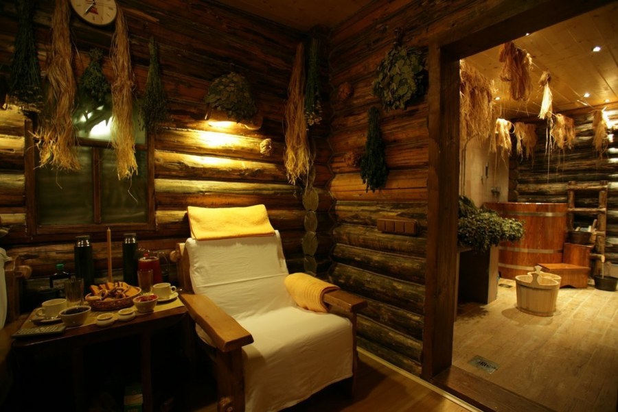Интерьер русской бани