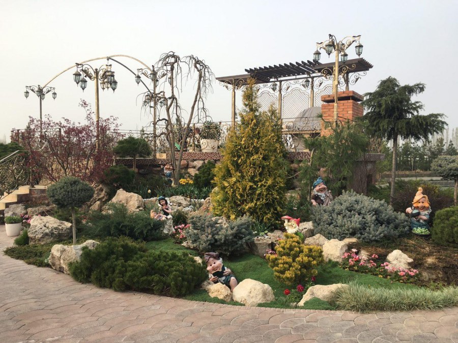 Арка увитая вьющимися растениями