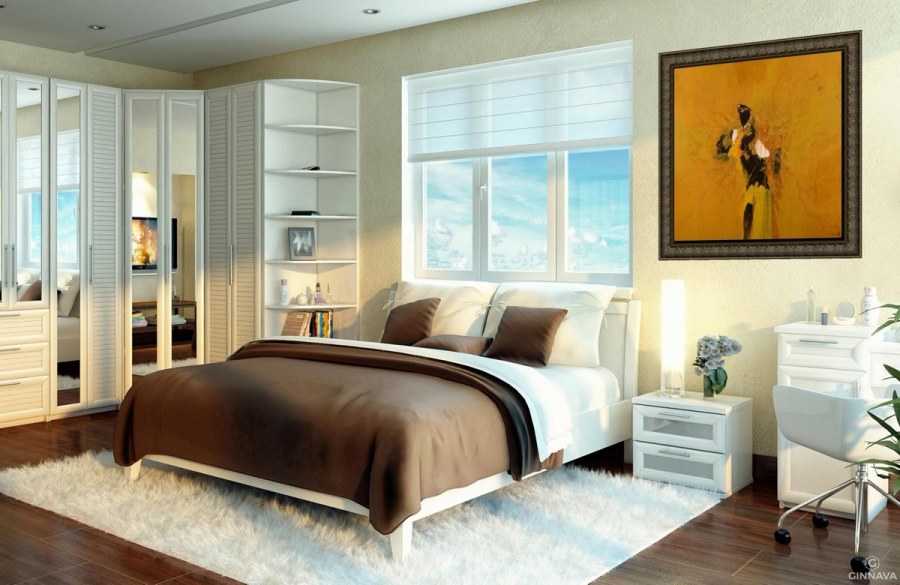 Расположение мебели в спальне