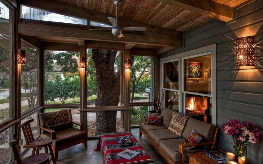 Интерьер дачной веранды