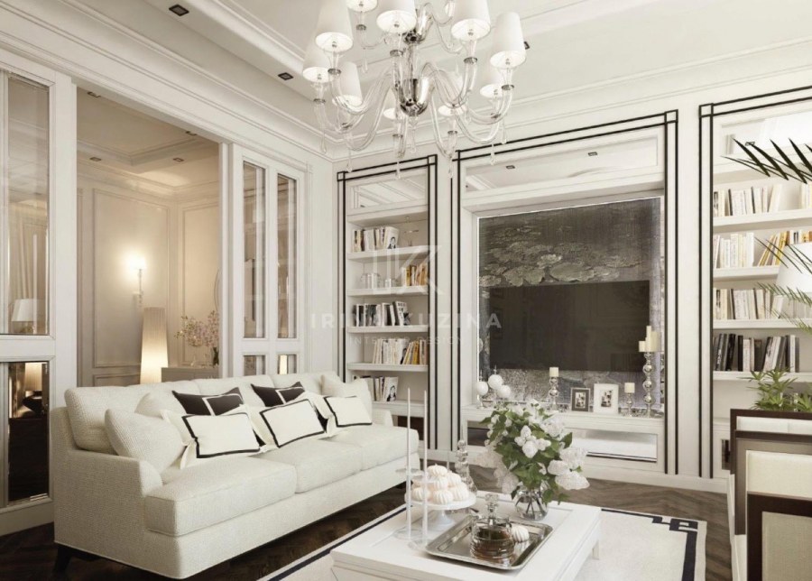 Гостиная в современном классическом стиле