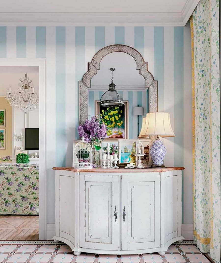 Деревянный дом в стиле Прованс внутри