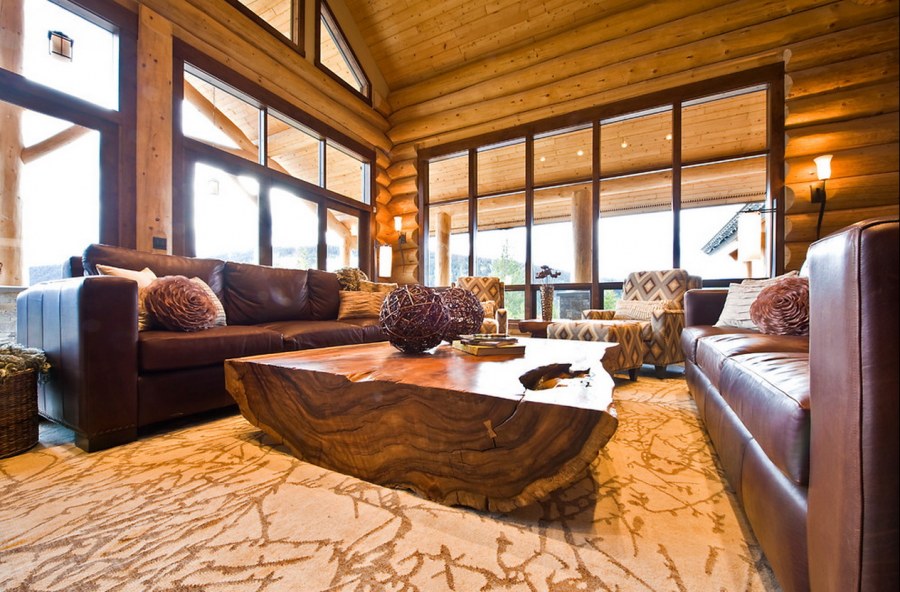 Экодома из дерева интерьер