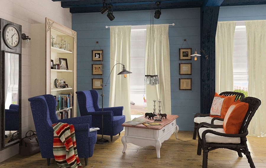 Интерьер в средиземноморском стиле вагонка