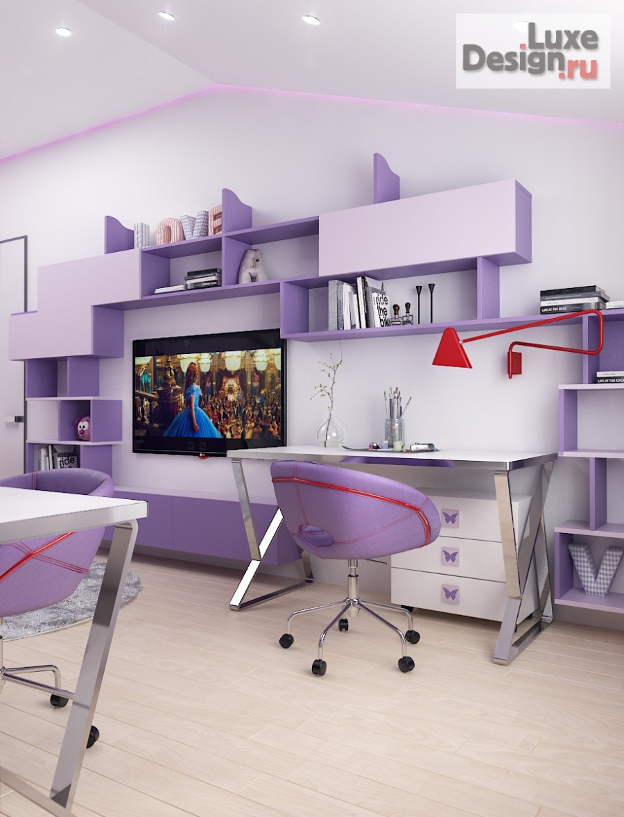 Фиолетовая детская комната