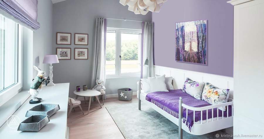 Детская в сиреневом цвете