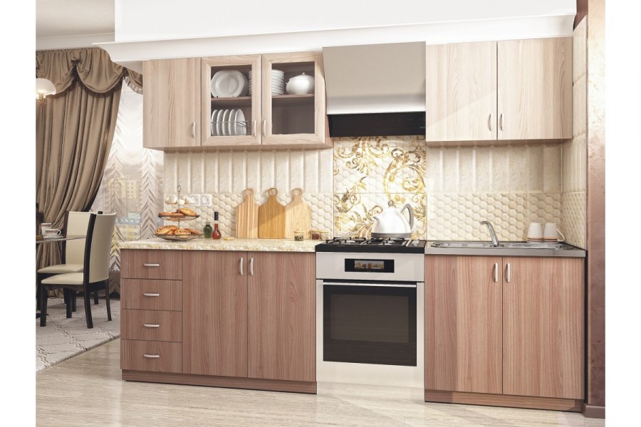 Кухня "Татьяна" ЛДСП 2,0м (Комби БД)