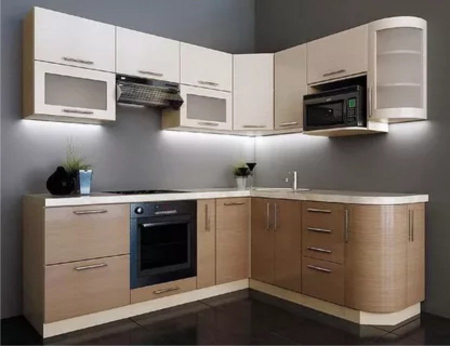 Кухня цвета лен