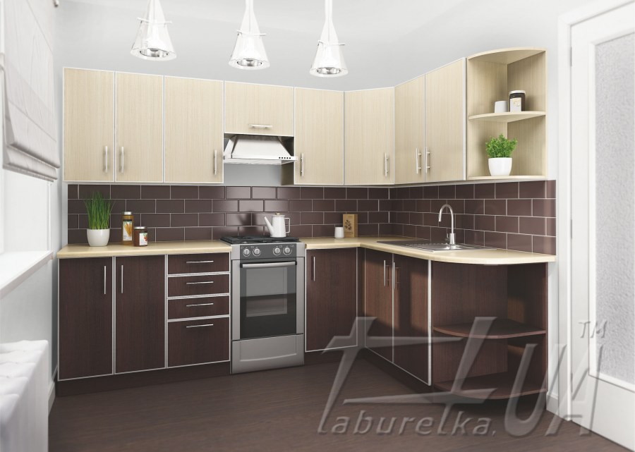 Кухня венге светлое и темное 1,8 м