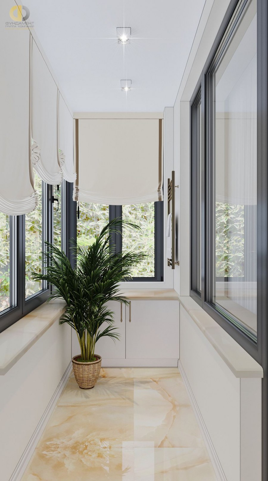 Лоджия в неоклассическом стиле