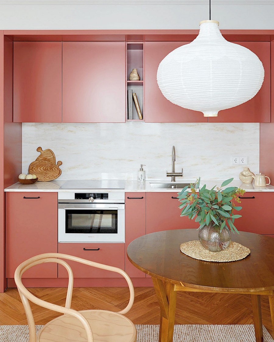 Красный кухонный гарнитур икея