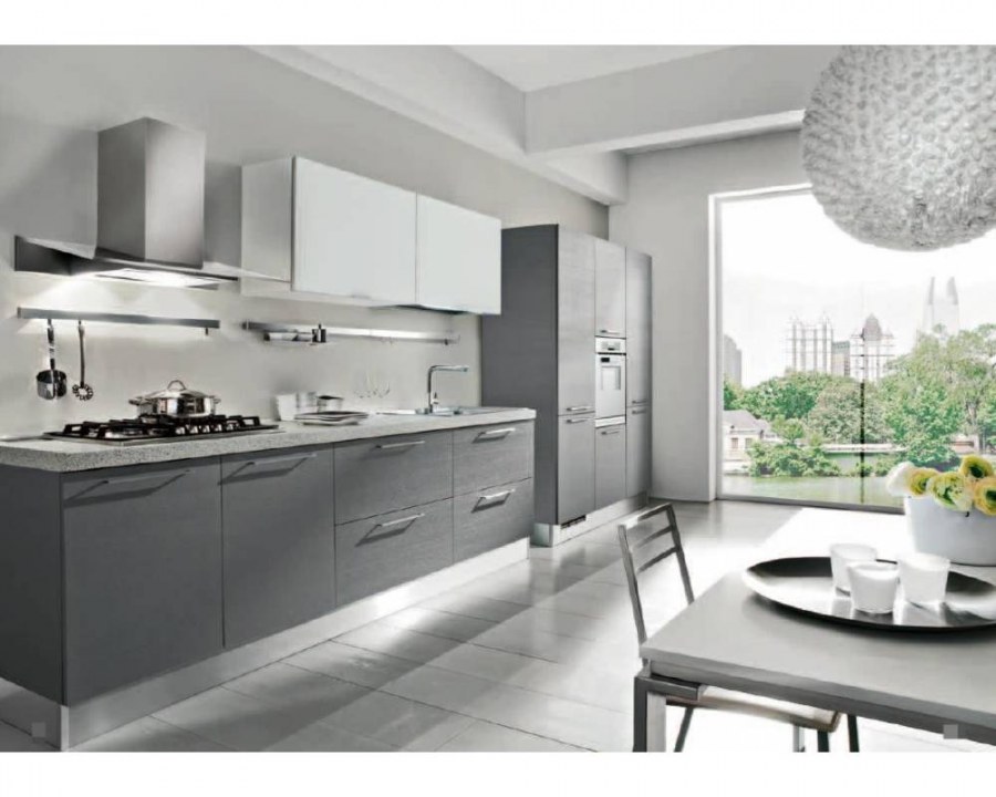Кухня в серых тонах