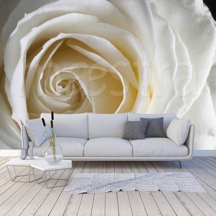 Фотообои белые розы