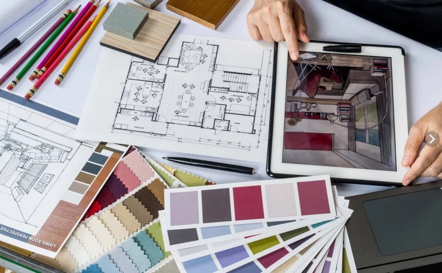 Дизайн проект комнаты с углом