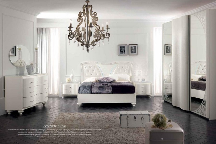 Белая спальня арт деко