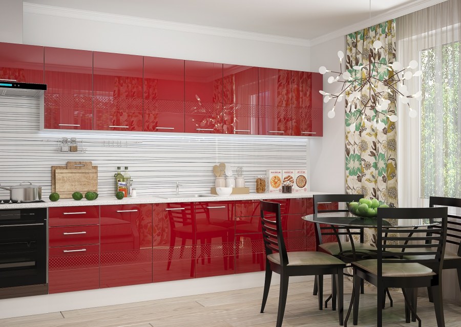 Люкс МДФ Рубин глянец Горизонт