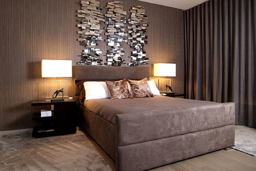 Декор стен в спальне