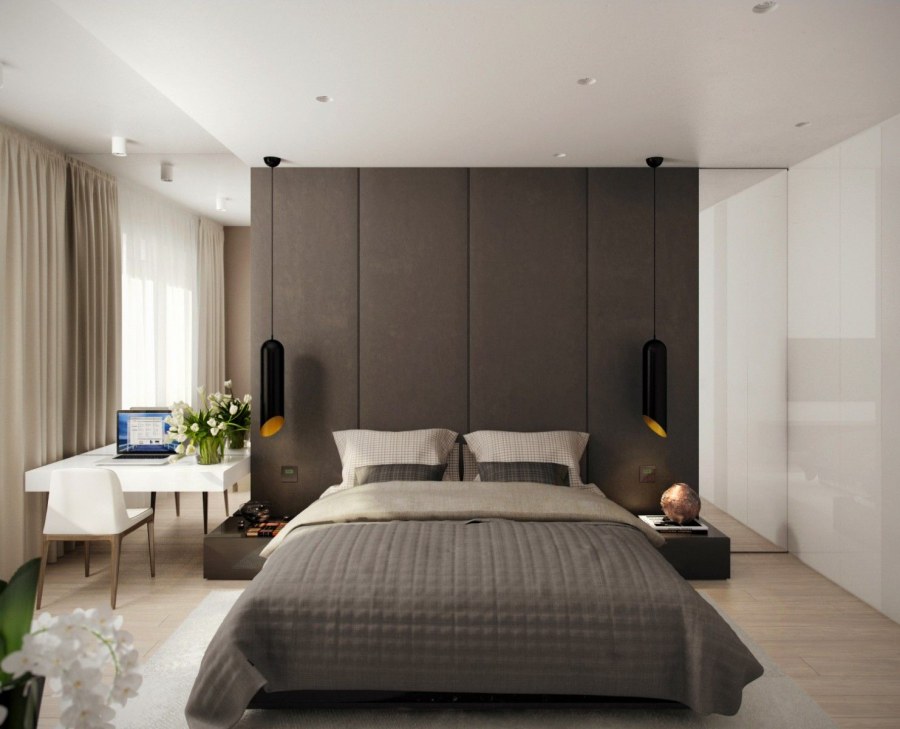 Спальня в стиле Минимализм в светлых тонах