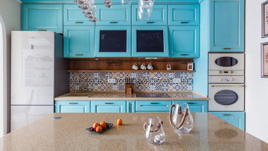 Голубые кухни