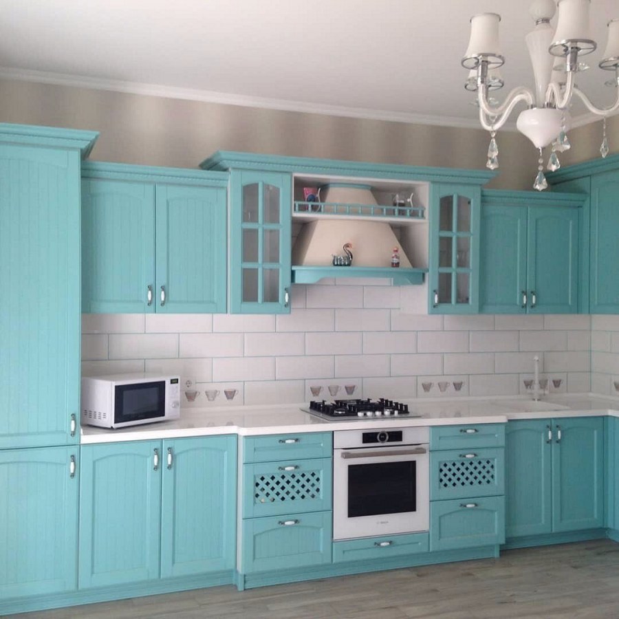 Кухня Аквамарин МДФ эмаль