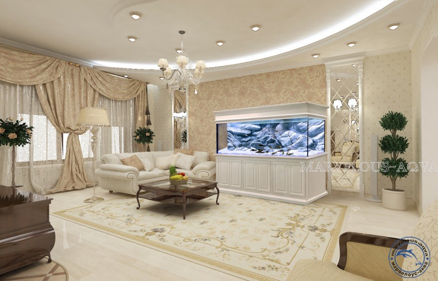 Шикарная гостиная в частном доме