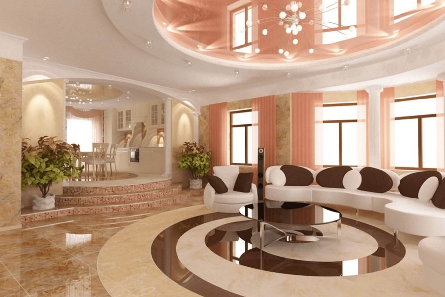 Потолок в интерьере