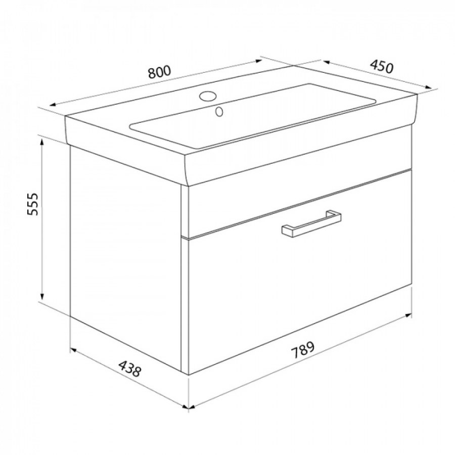 Тумба IDDIS Mirro 60
