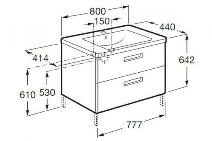 Раковина Roca gap 60 327472000