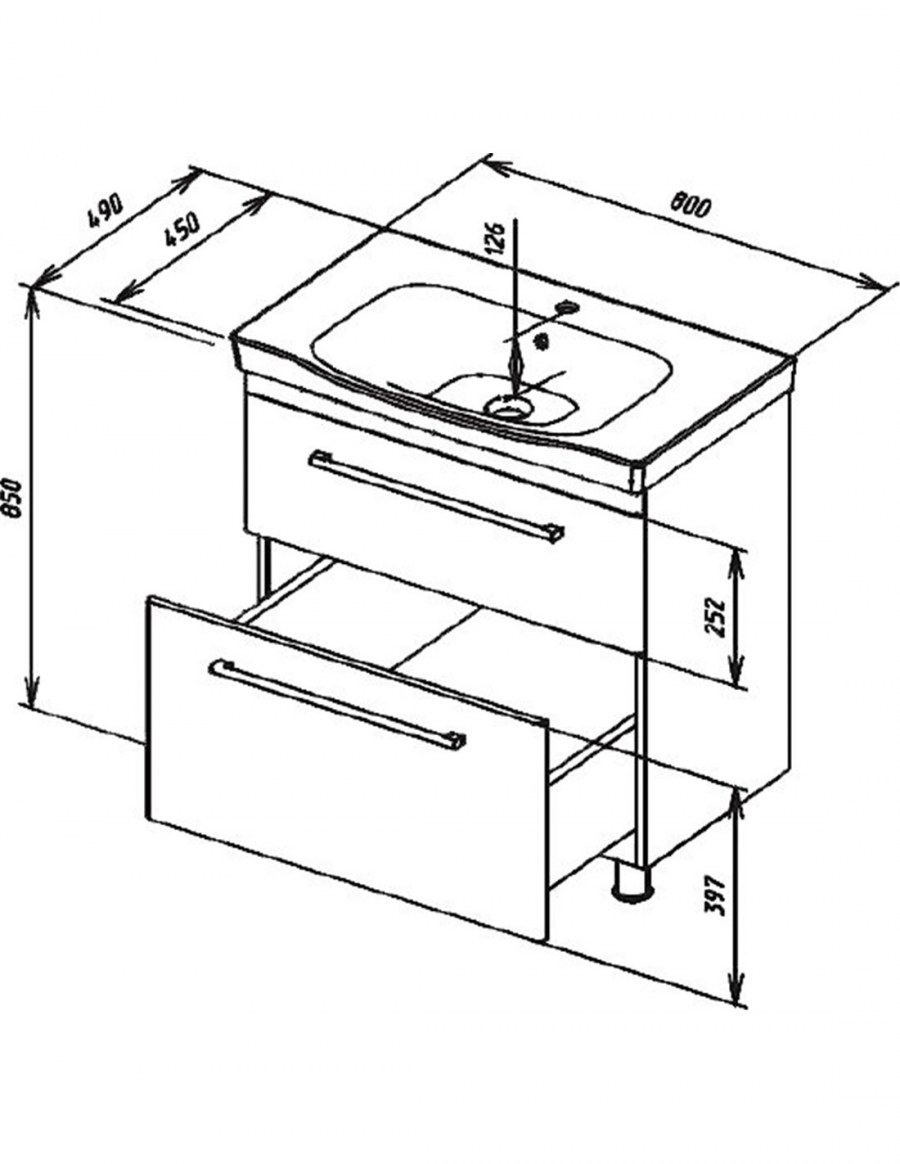 Раковина am PM like 80