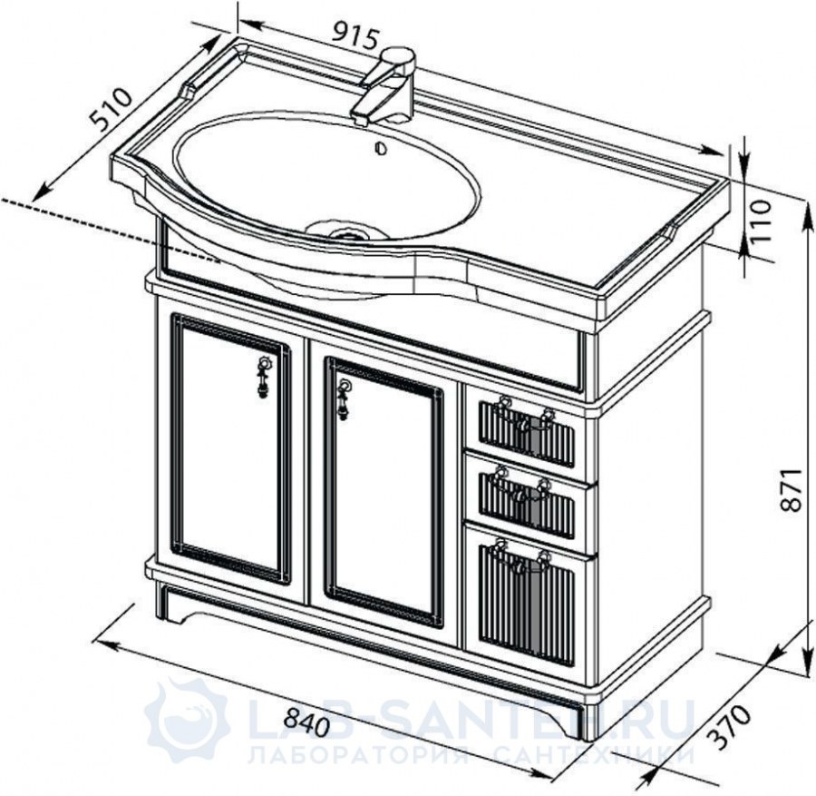 Раковина Aquanet Shenxin 90