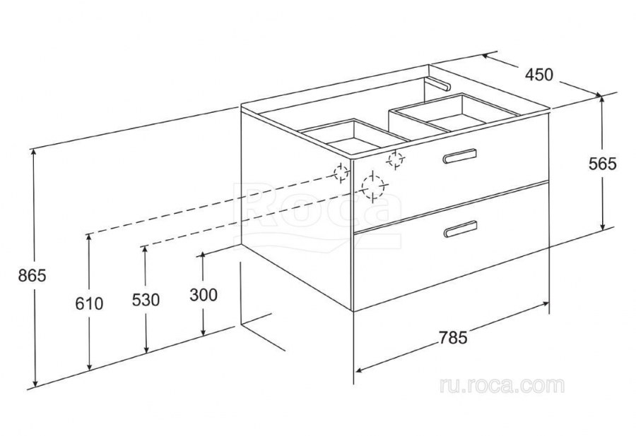 Тумба под раковину Roca Victoria Nord 80