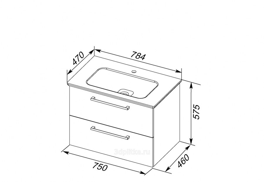 Тумба под раковину Dreja 60