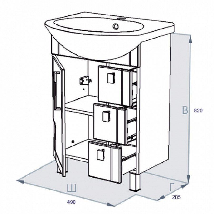 Тумба Кристи 55 Тритон