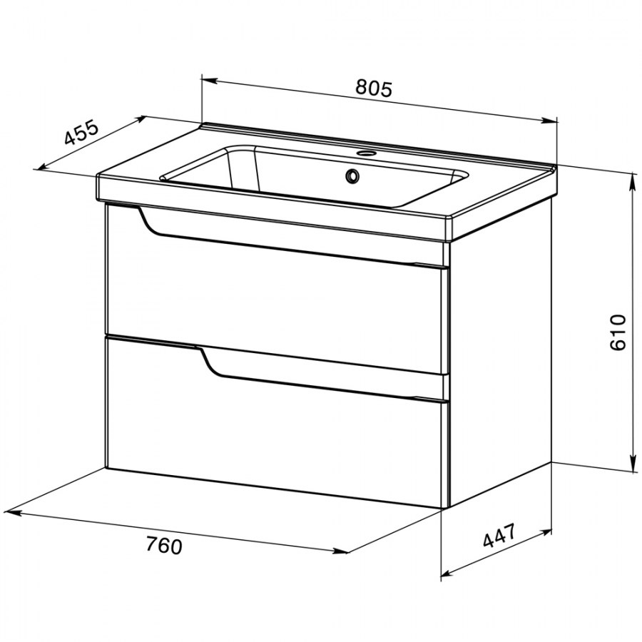 Тумба под раковину ORANGETL Milano тр-Мr 100
