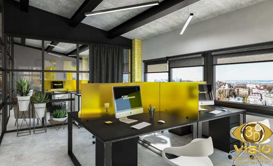 Визуализация интерьера с людьми