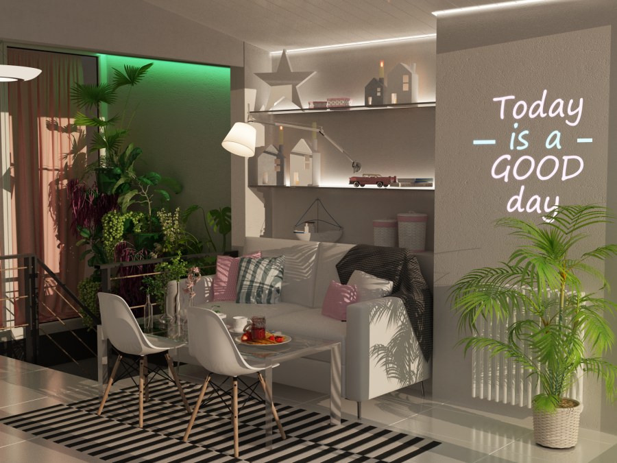 Гостиная с панорамным видом