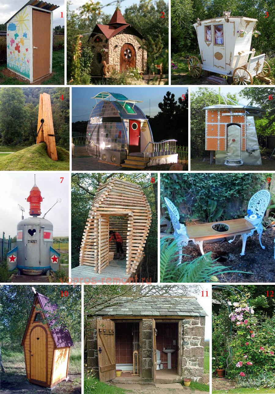 Оригинальный туалет на даче
