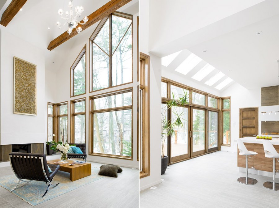 Двухэтажный дом необычный