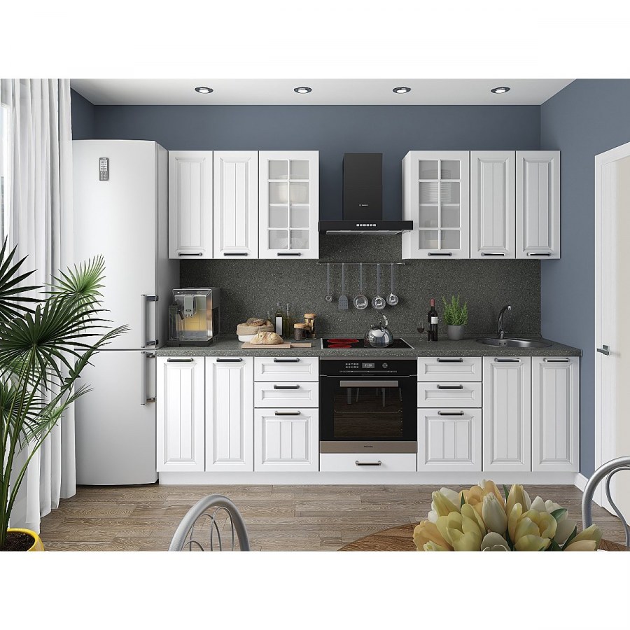 Кухня Прага белая Сурская мебель