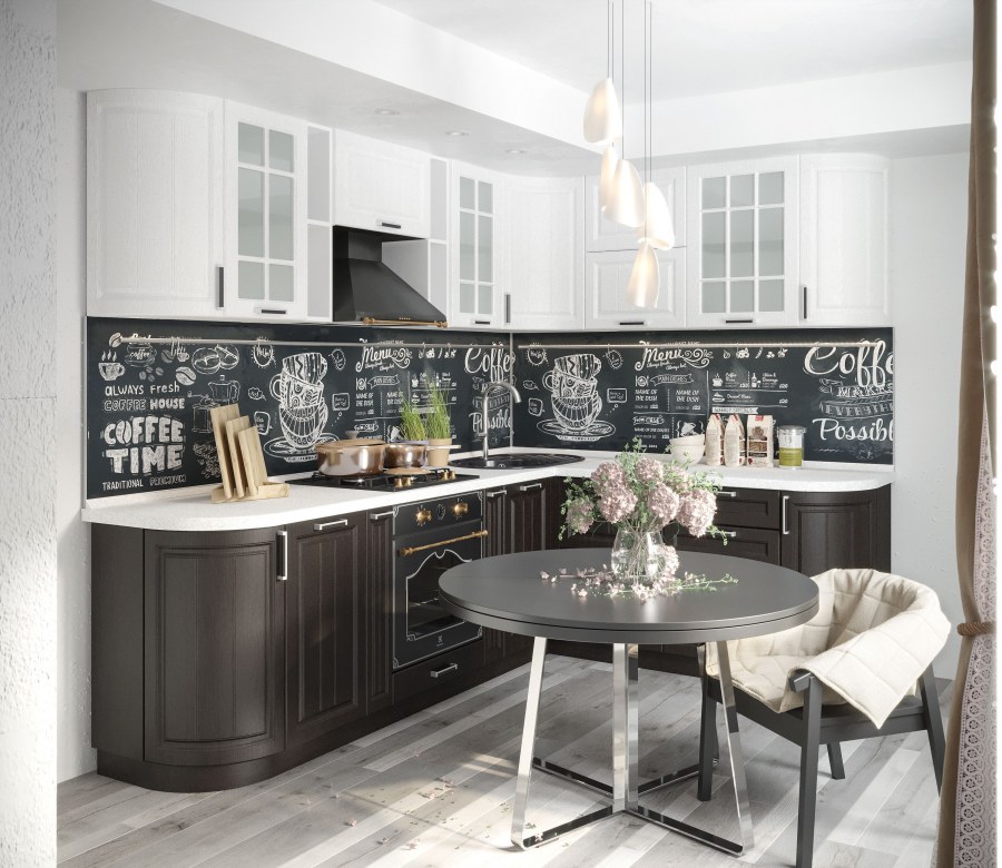 Кухня Виктория - 2,6 метра белый Сандал