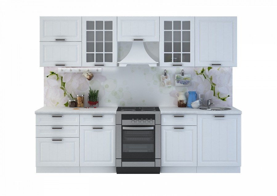 Кухня Прага Сурская мебель белое дерево