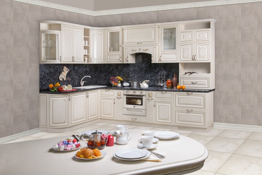 Кухня Виктория МДФ 2 Сандал