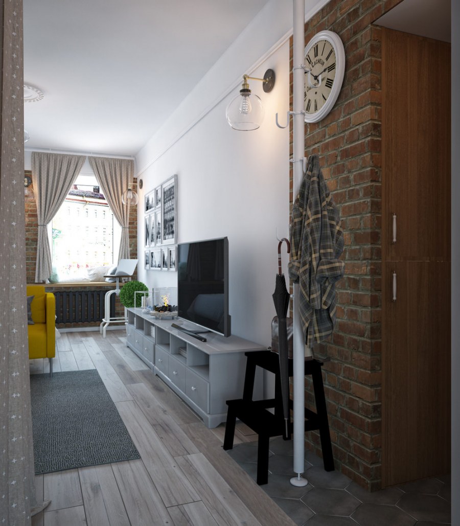 Интерьер однокомнатной распашонки