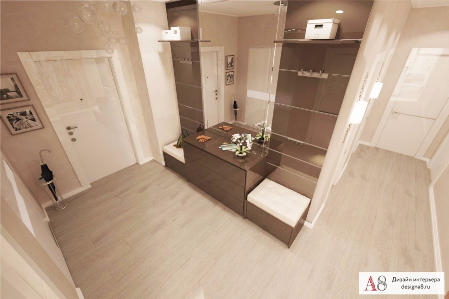 Прихожая в двушке распашонке