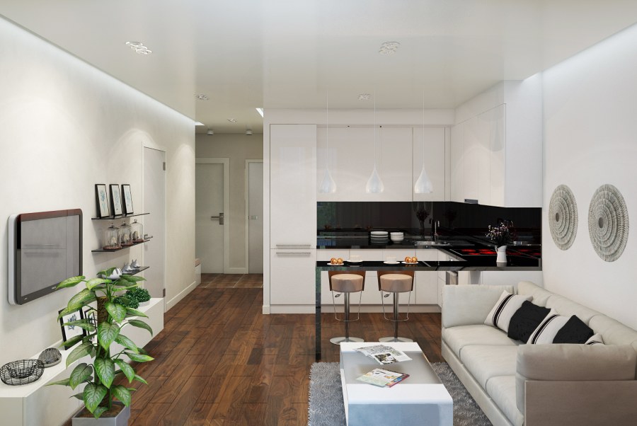 Креативный интерьер однушки