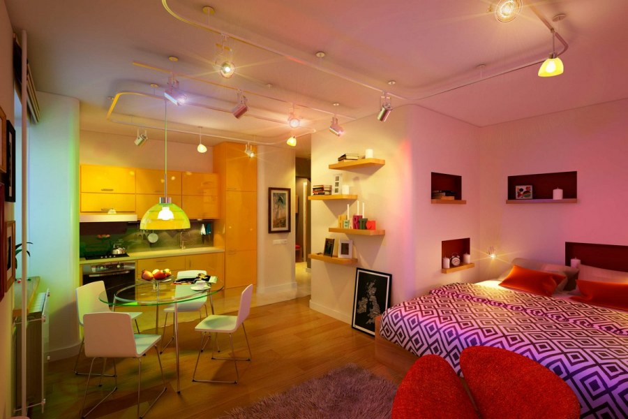 Интерьер студии 34 кв.м