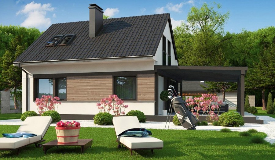 Терраса с мансардными окнами