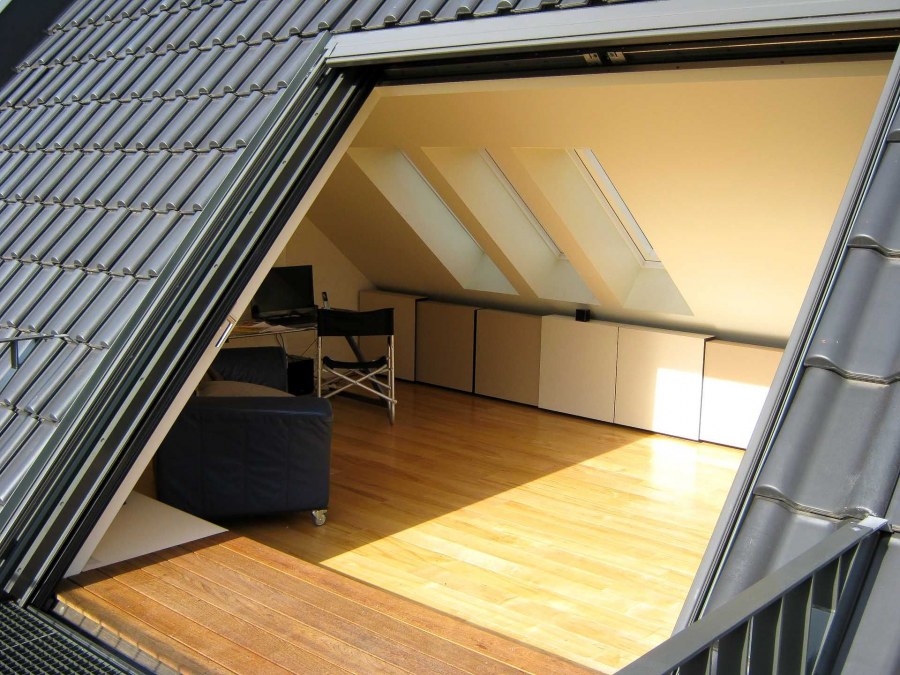 Мансарда со стеклянной крышей