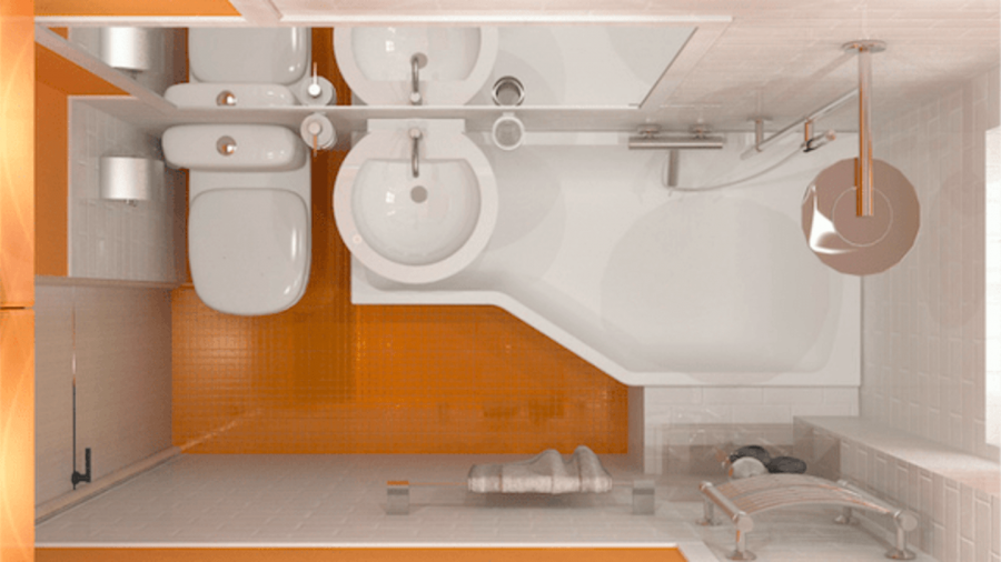 Угловые ванны в арт деко