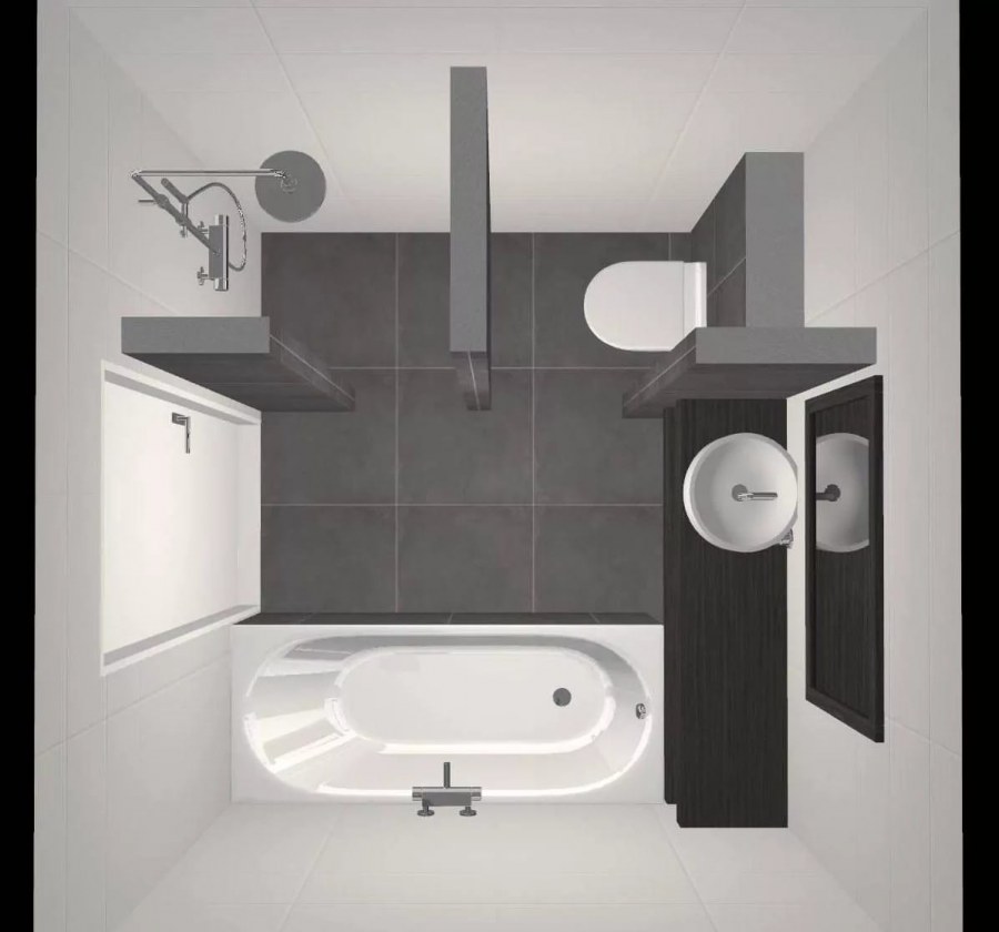 Планировка маленькой ванной комнаты